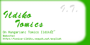 ildiko tomics business card